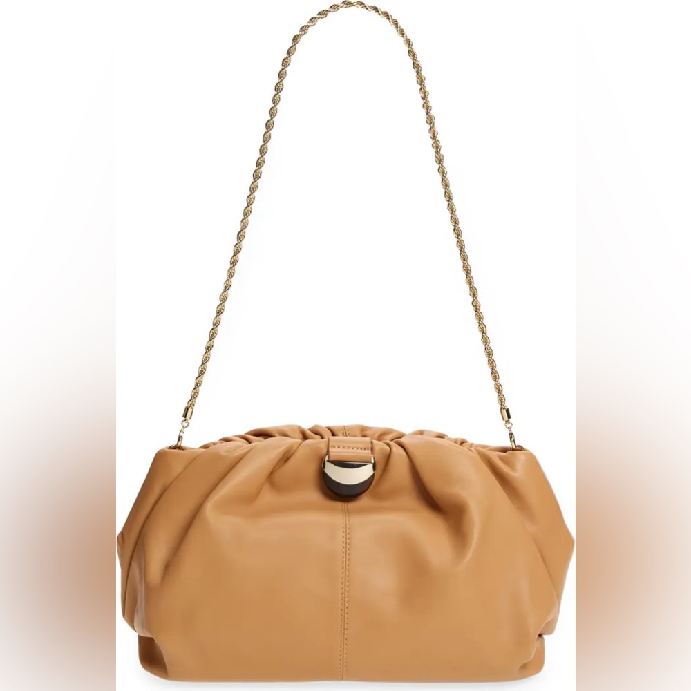 ANALEIGH OVERSIZED LEATHER POUCH CLUTCH